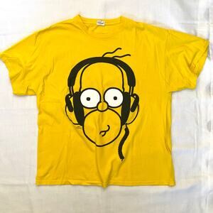 Homer Simpson T-Shirt Delta Pro Weight XL Yellow Short Sleeve, Crew Neck